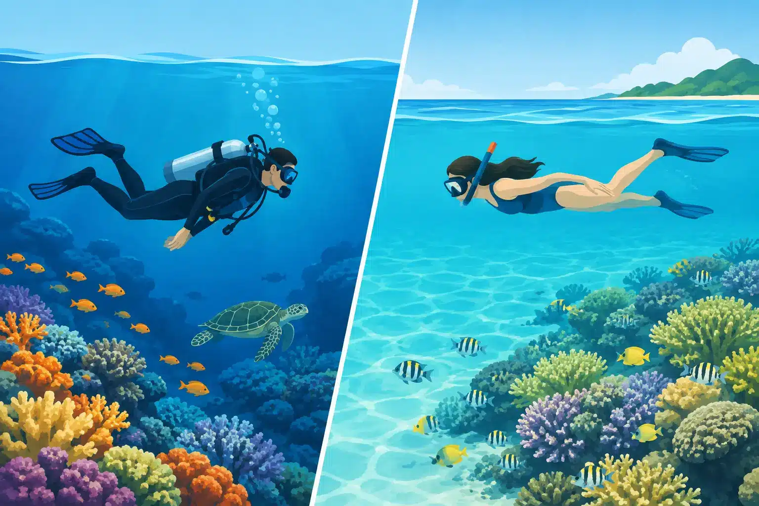 Reef Diving Versus Snorkeling: Which Is Best? 1 Reef Diving Versus Snorkeling: Which Is Best?
